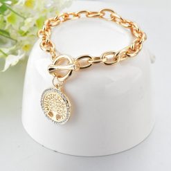 bracelet arbre de vie or charme